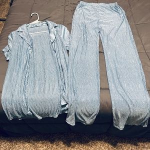 Brand new pleated pants and cover top